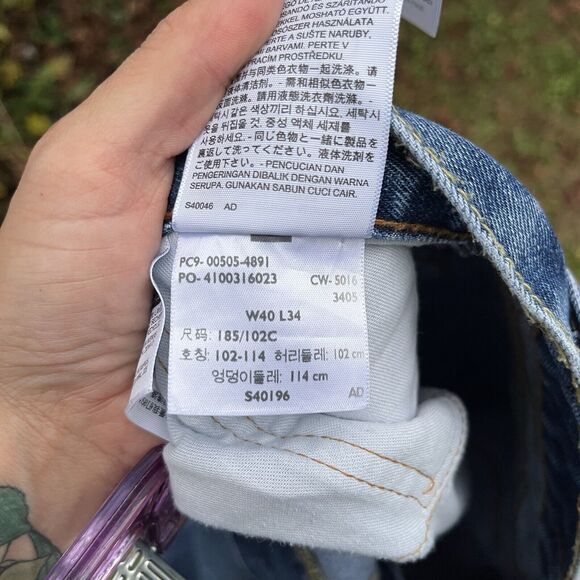 LEVI’S 505 REGULAR FIT JEANS, Medium Stonewash- Size 40x34 - Picture 5 of 7